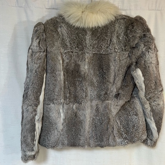 Ada Vintage PreOwned Size L Dyed Genuine Rabbit Lined Fur Teddy Coat - Picture 3 of 10